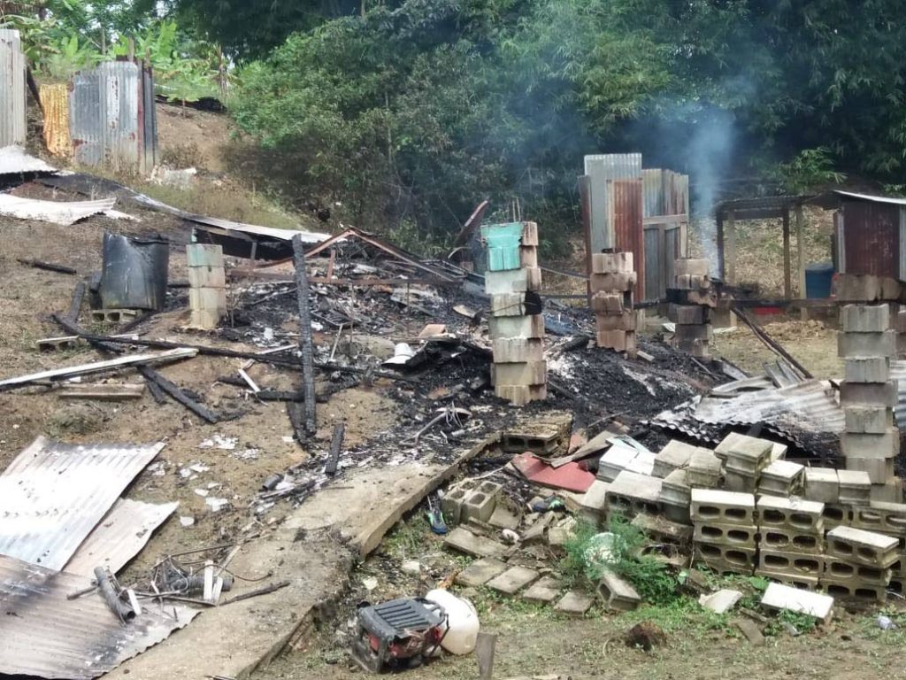 The blocks and ash are all that is left of Tara Ramgoolam's Moruga home.