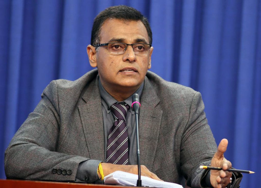 File photo: Minister of Works Rohan Sinanan at the post cabinet media briefing held at the Diplomatice Centre St Anns
PHOTO BY AZLAN MOHAMMED