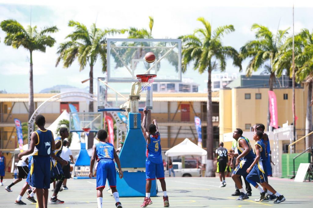 Action at the inaugural Spartans Basketball Fiesta, at the Jean-Pierre Complex, Port of Spain, last year. 