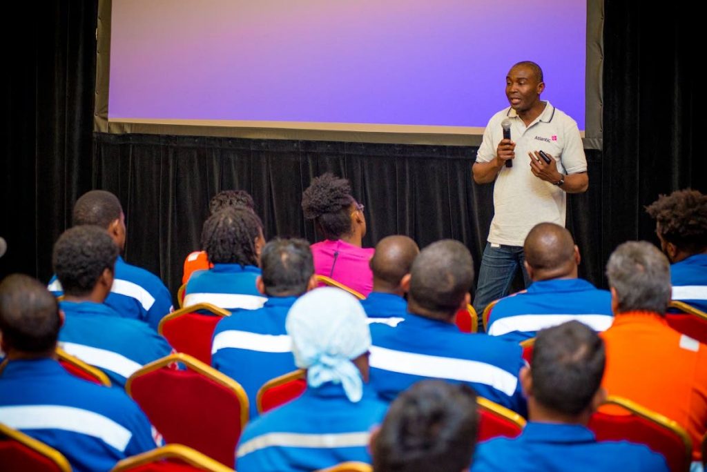 LET’S TALK SAFETY: Atlantic CEO Dr Philip Mshelbila addresses employees and service providers at Atlantic’s 7th annual Process Safety Week.