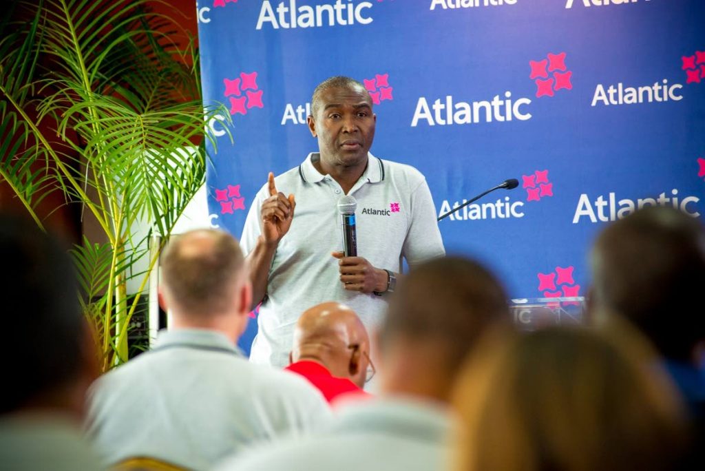 Atlantic CEO Dr. Philip Mshelbila addresses employees at Atlantic’s 7th annual Process Safety Week