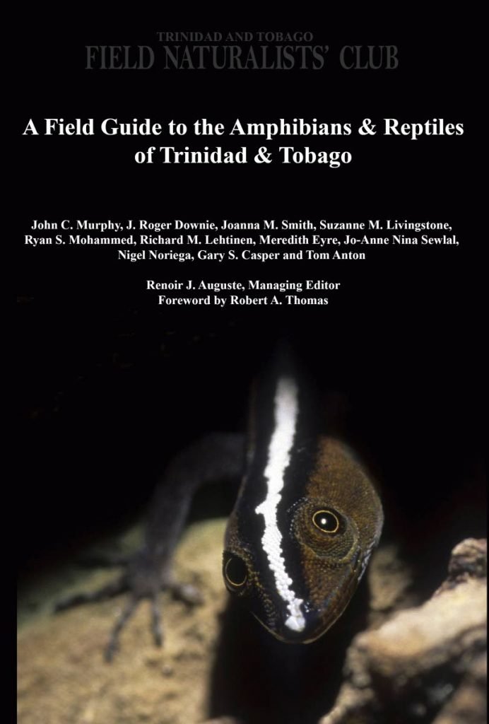 The cover of A Field Guide to the Amphibians and Reptiles of Trinidad and Tobago.