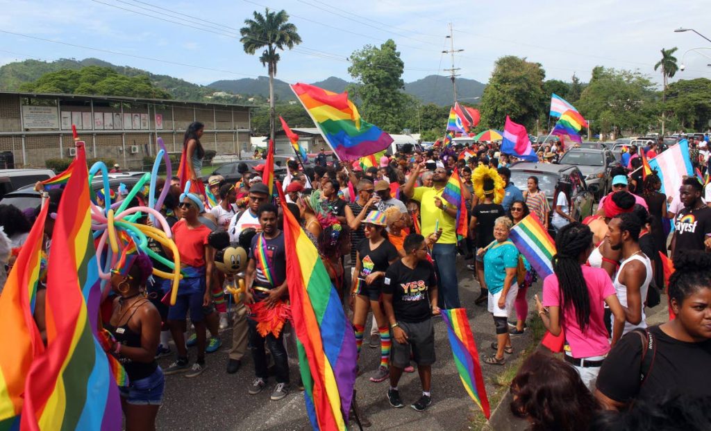 In this July 2018 file photo, the LGBTQI community and its allies are photographed during TT’s first gay pride parade in Port of Spain.