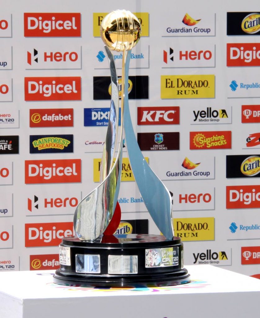 THE BIG PRIZE: A new trophy was unveiled yesterday for the 2018 Hero Caribbean Premier League.