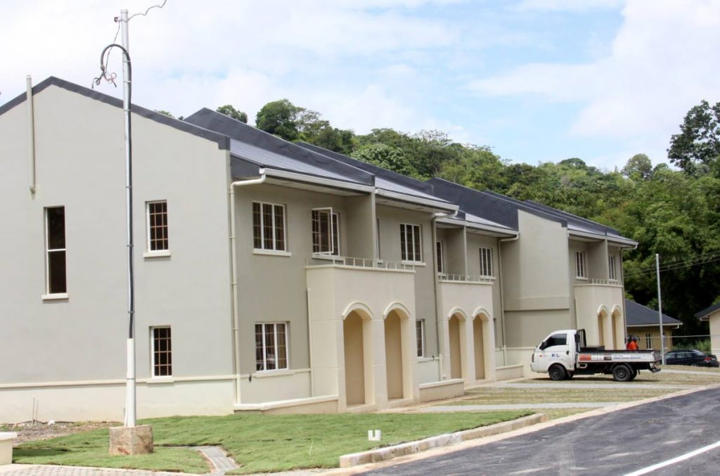Townhouses in the new housing development, River Runs Through, at Arima Bypass Road, Arima. Photo by Angelo Marcelle