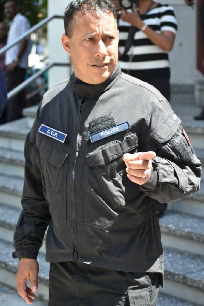 File photo: Police Commssioner Gary Griffith in tactical wear outside Police Administration Building, Port of Spain. PHOTO COURTESY TTPS