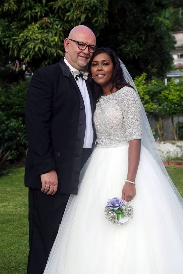 Hungarian pianist Charles Brunner and his new bride Latifah Colleen Eden Cabrera who were married August 11.