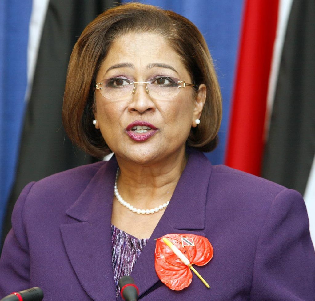 Opposition Leader Kamla Persad-Bissessar.