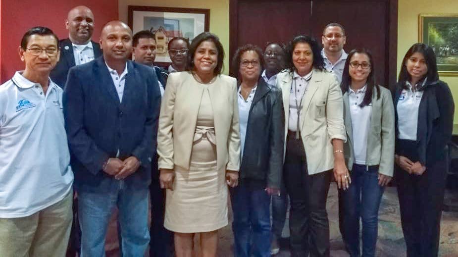 TT's Colombia trade delegation: (Front row, third from left) Trade and Industry Minister Paula Gopee-Scoon with members of the trade delegation to Colombia prior to their departure on September 2, 2018. The ministry said the September 2-6 trade mission is in alignment with specific initiatives outlined in the Government Policy Framework to rebuild growth and sustain the manufacturing sector. PHOTO COURTESY THE TRADE MINISTRY.