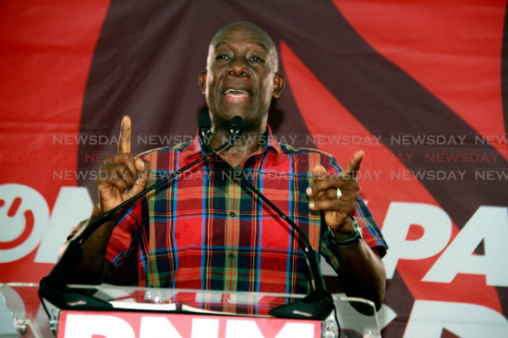 Prime Minister Dr Keith Rowley speaking at a public PNM meeting held at the Marabella Community facility, Marabella on the shutdown of the Petrotrin refinery. Photo by Anil Rampersad.


Anil Rampersad                        5-9-18