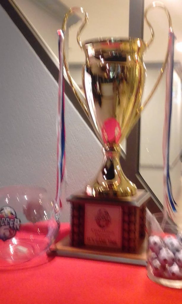 The champions trophy which will be at stake at the Soccer 6’s Caged Committee Cup.