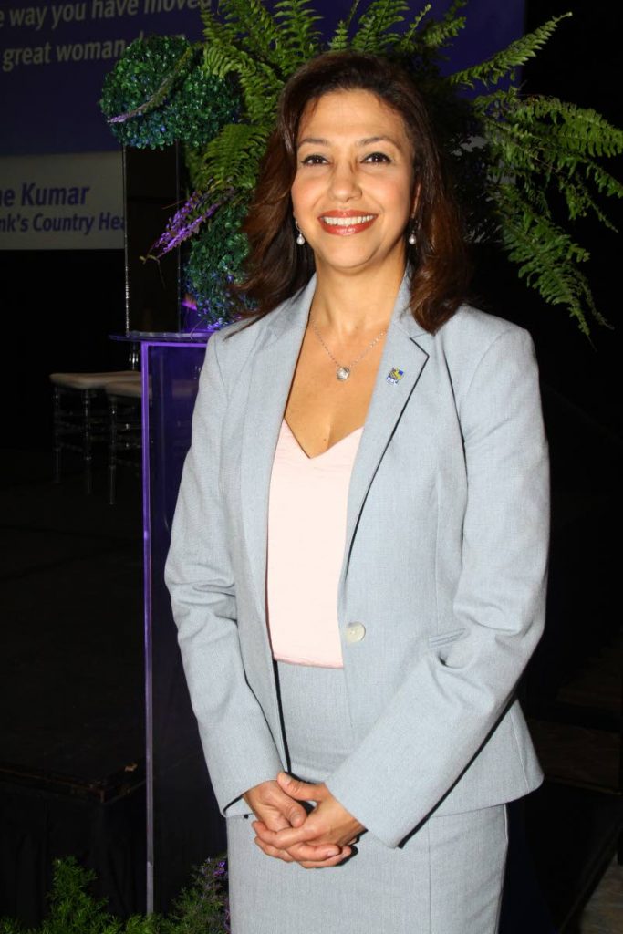 WOMAN LEADS: Gretchen 
Camacho-Mohammed, the new Managing 
Director of RBC Royal Bank (TT) at the Hyatt 
Regency in Port of Spain yesterday.