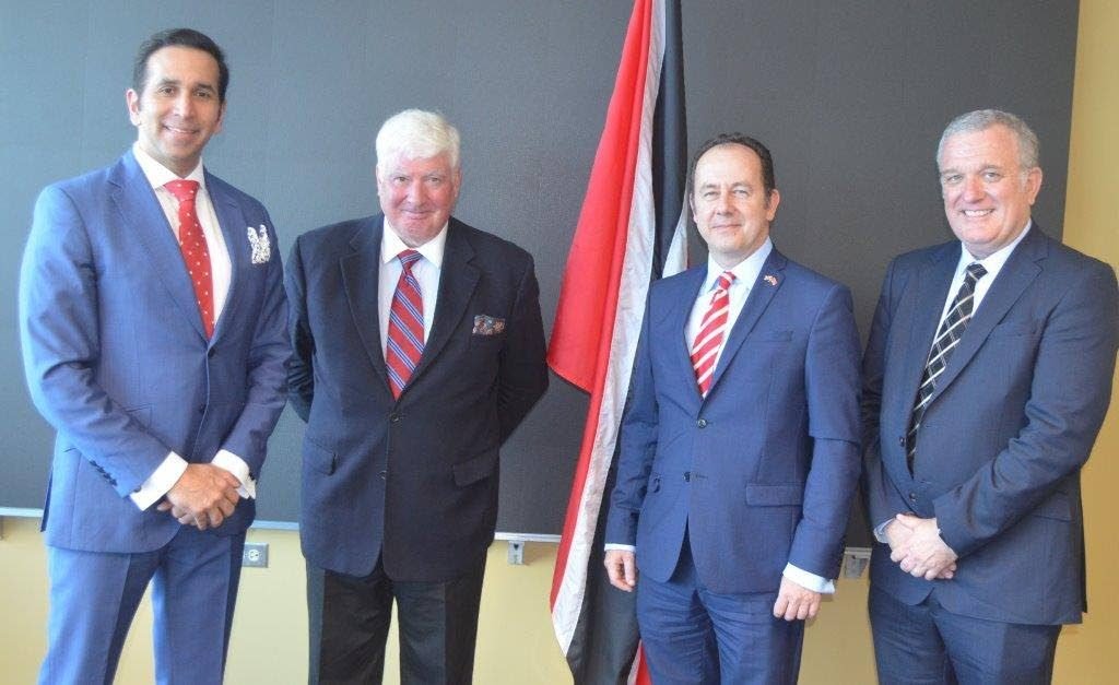 Attorney General and Minister of Legal Affairs Faris Al-Rawi; Sir David Veness, British High Commissioner to TT Tim Stew and Joe Connell, senior adviser on counter-terrorism investigations at the International Institute of Justice and Rule of Law held discussions on counter-terrorism on Friday.