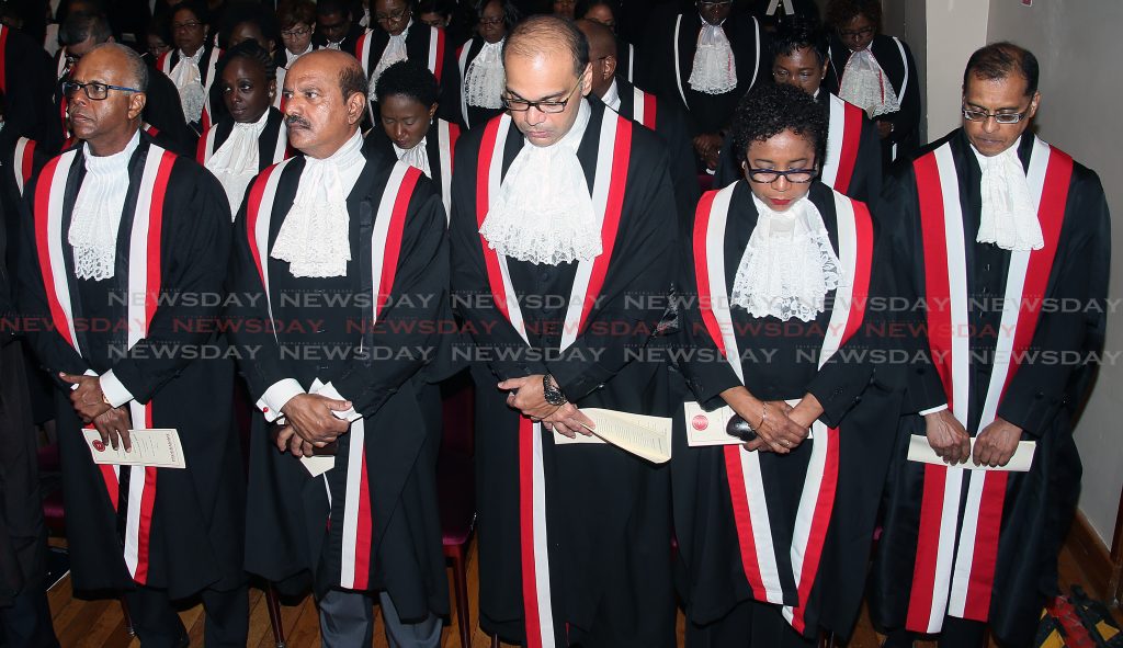 Ceremonial opening of the 2018- 2019 Law Term City Hall Auditorium
Judges of the High Court in prayer 
PHOTO BY AZLAN MOHAMMED
Monday, 17th September, 2018.