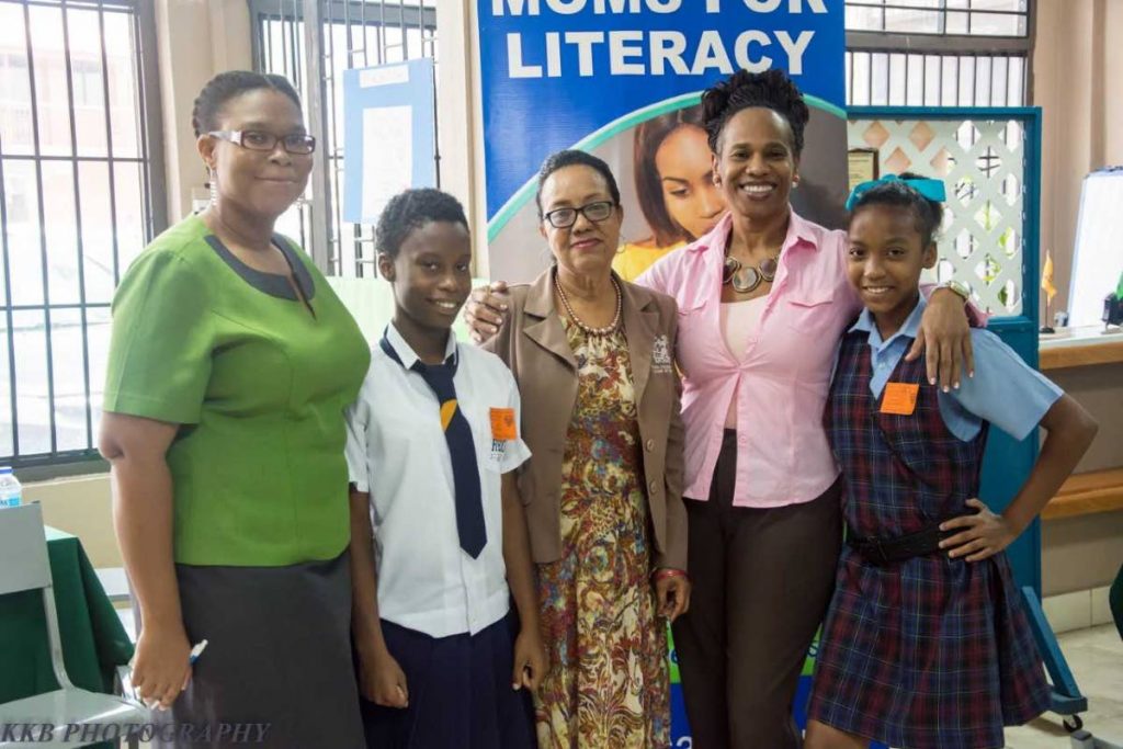 CREDO Foundation for Justice assistant co-ordinator  Calota Escovalez, left , Harmony Williams, founder of  Moms for Literacy, Amber Gonzales, Credo's programme co-ordinator Carlene Donald and   Karisha Williams at the award ceremony on September 14.