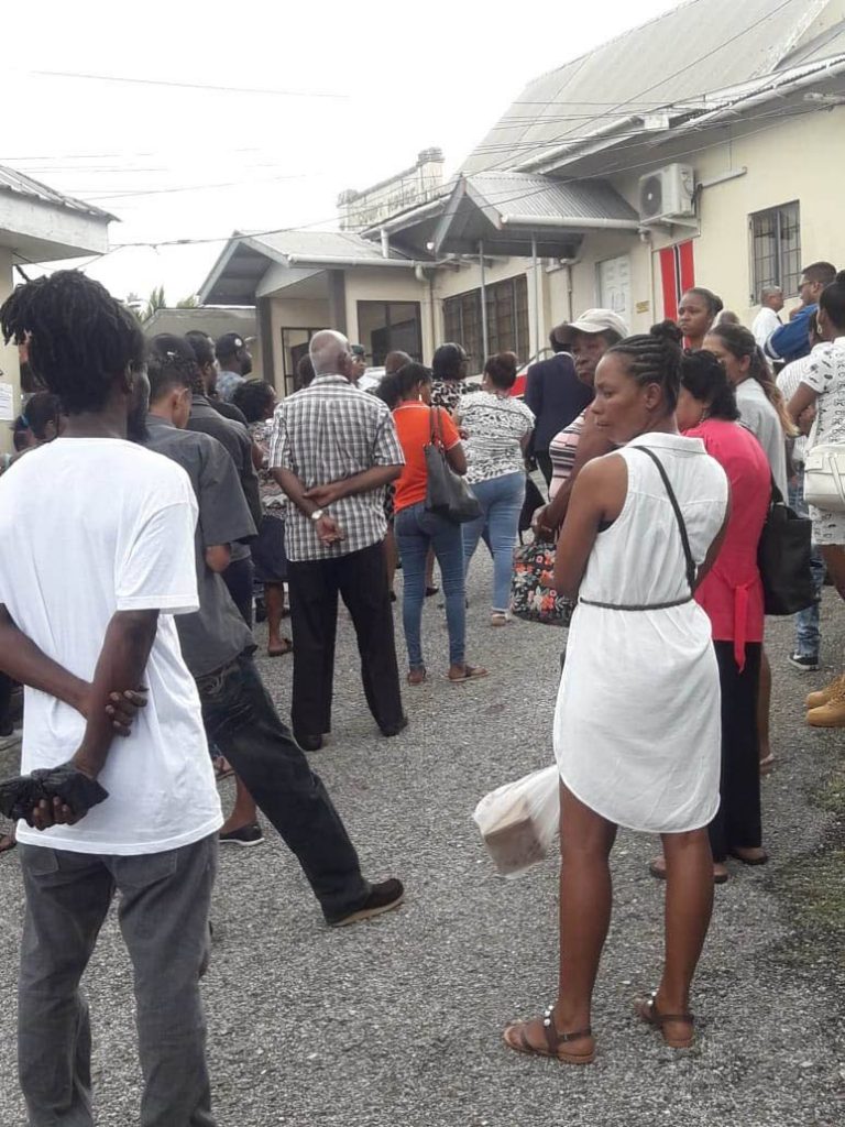 Citizens visiting the Rio Claro Magistrate’s Court  since matters were transferred from Princes Town court, upset over the long wait and lack of facilities for users of the court.