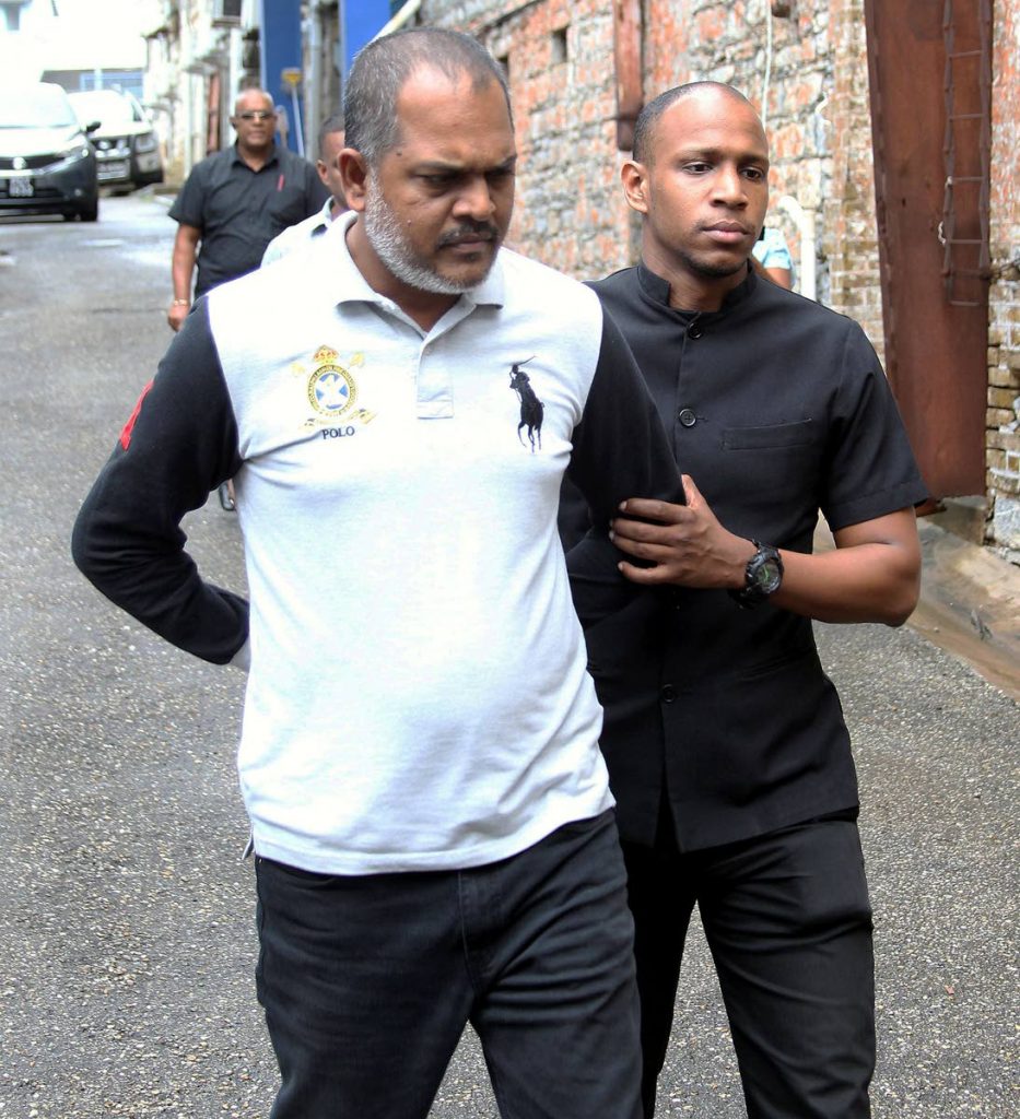 File photo: PC Ian Dwarika who was also brought to court yesterday charged with kidnapping Pollonais. 