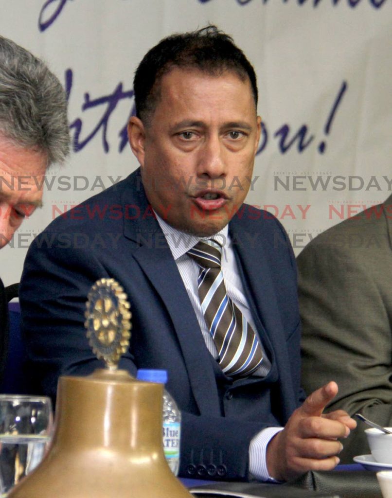  Specially invited guest and feature speaker, Gary Griffith, Commissioner of Police at the  Rotary Club of T&T District of Port of Spain. September25, 2018. PHOTO BY ROGER JACOB.       