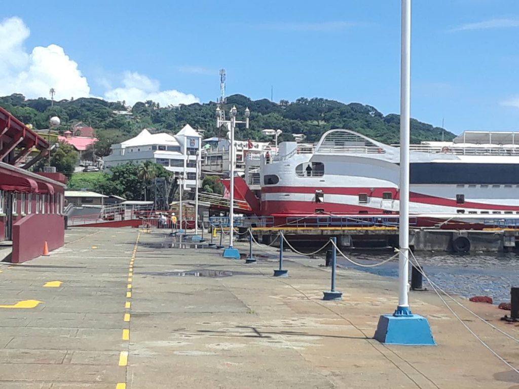 The Galleons Passage as it docked at the Scarborough Port on its final test run on Saturday.PHOTO BY ELIZABETH GONZALES