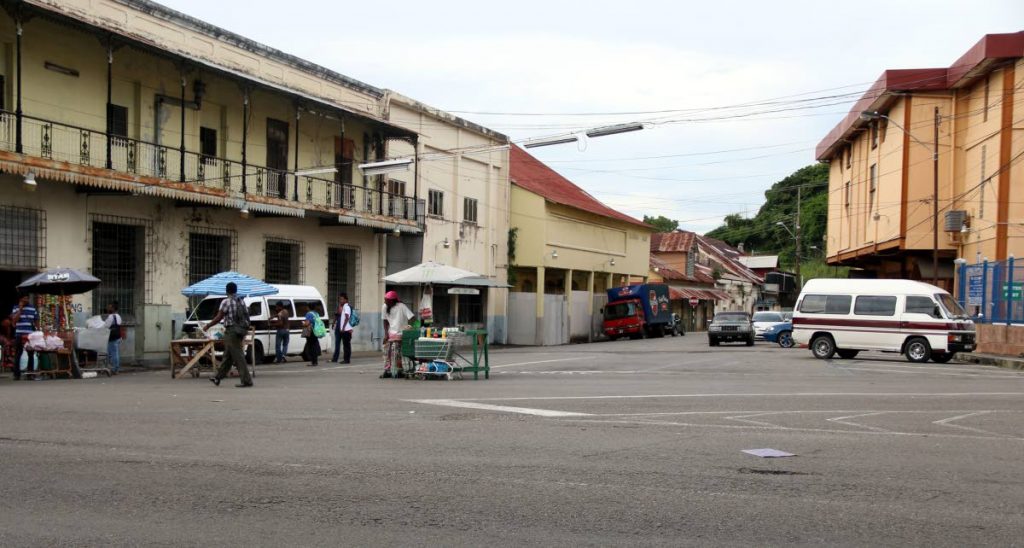 The Point Fortin taxi stand...drivers withheld their service.