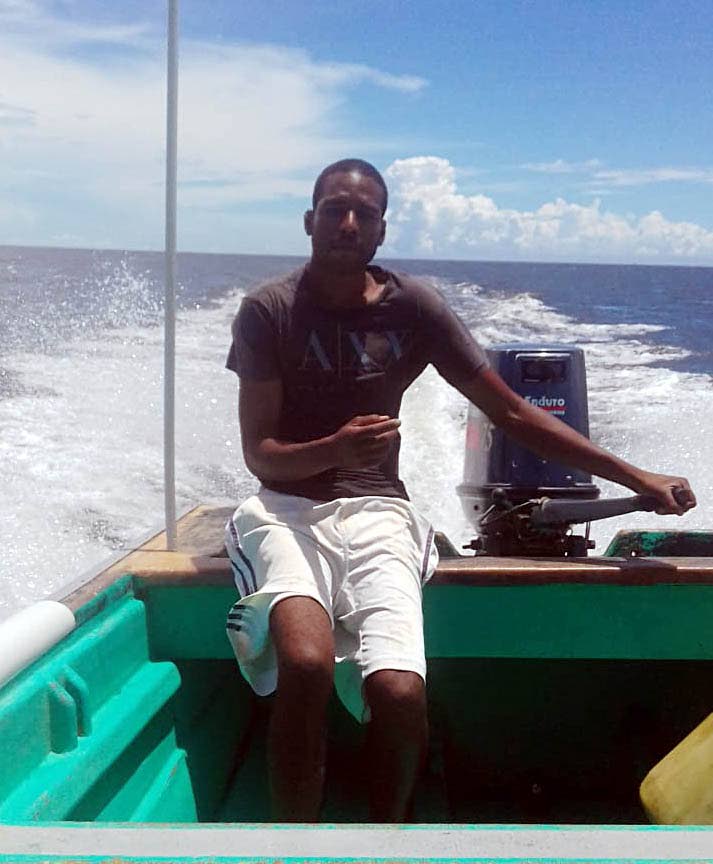 Cedros fisherman Marvin Farria who was shot at by Venezuelan Guardia Nacional just over one week ago.