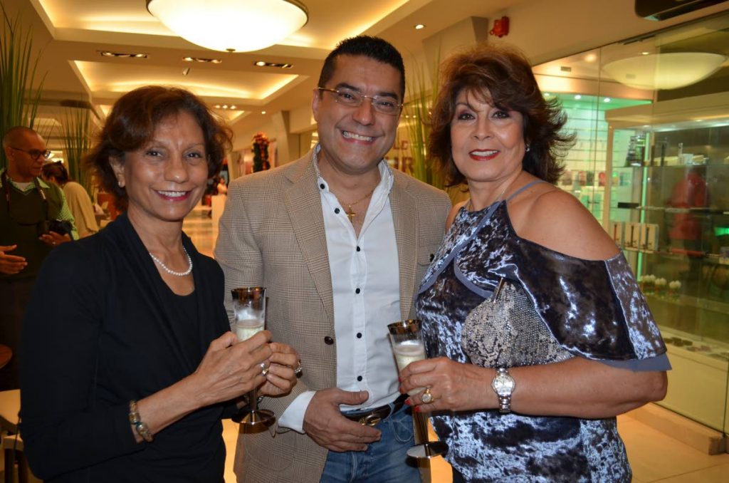 Debra Christiani, left, is here with Paprika owner Gustavo Yunzoza and Barbara Mouttet, CEO, ABL.
