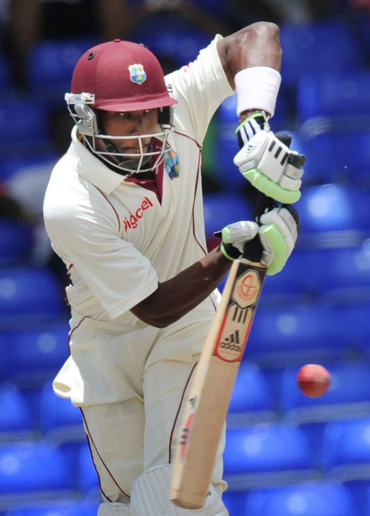 In this June 21,2010 file photo, West Indies vice-captain Dwayne Bravo plays a ball from South African bowler Dale Steyn during day four of the second Test at the Warner Park ground in the St Kitts capital of Basseterre.