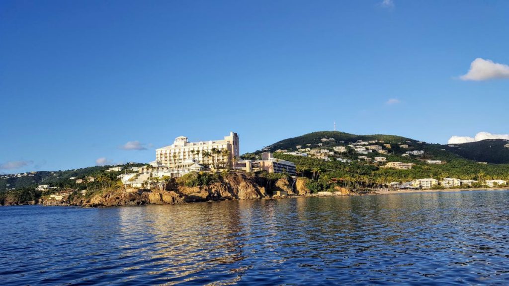 The Frenchman’s Reef Marriott Resort in St Thomas, USVI which is being rebuilt after it was destroyed by hurricanes Irma and Maria in September last year. PHOTOS BY KEINO SWAMBER
