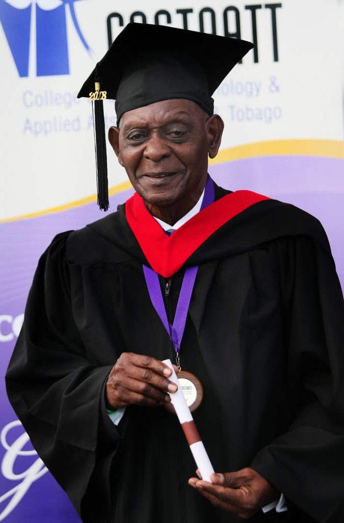 GRATEFUL: COSTAATT graduate, 84-year-old Curtis Thomas.
