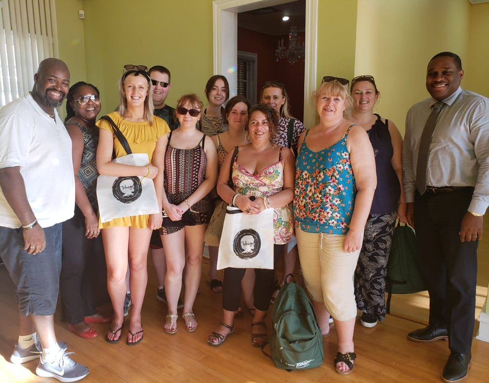 Travel agents and tour operators on a familiarisation trip to Tobago make a courtesy call on Tobago Tourism Agency’s chief executive officer, Louis Lewis, at the Agency’s head office on November 12.
