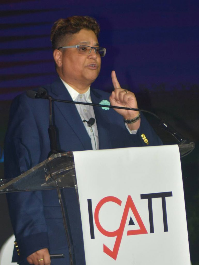 Justice Gillian Lucky makes a point during her presentation to ICATT’s 8th Annual International Finance & Accounting Conference held at the Hyatt Regency, Port of Spain, recently.