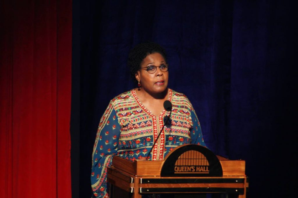 President Paula-Mae Weekes addresses TUCO’s silver jubilee ceremony, Wednesday night. PHOTO BY ENRIQUE ASSOON