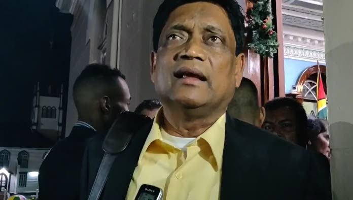 Guyana's AFC MP Charandass Persaud after he supported the opposition's no confidence vote in the government.