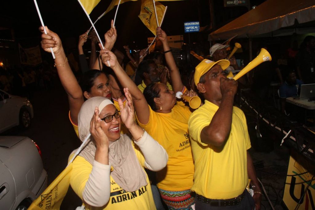 UNC supporters at a political meeting in Chaguanas in 2016. FILE PHOTO