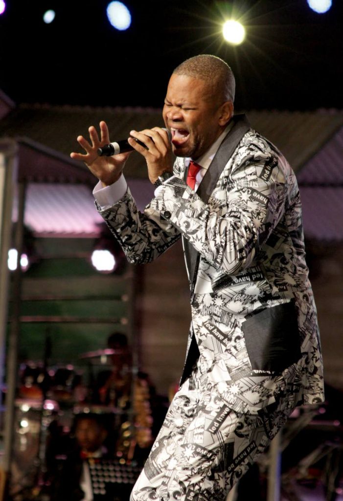 Duane O'Connor, the 2012 calypso monarch, in performance at the 2018 finals, during Dimanche Gras, Queen's Park Savannah, Port of Spain. This year, the calypso monarch final takes place on the Thursday before Carnival and finalists will sing one song. FILE PHOTO