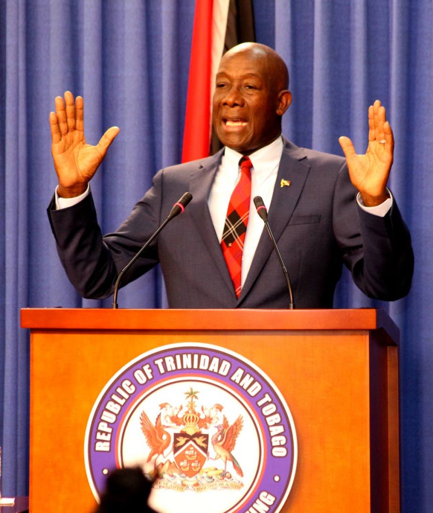 Prime Minister, Dr. Keith Rowley. 

PHOTO BY ROGER JACOB.