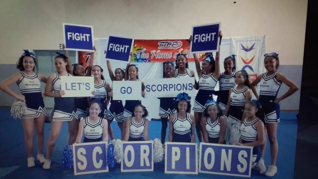 St Joseph's Convent Port of Spain Scorpions will  be competing in the World School Cheerleading Championships in Orlando, Florida next month. 