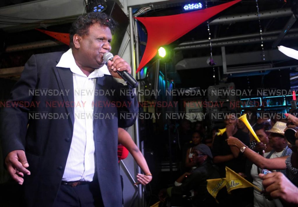 Kenneth Supersad performs at the Chutney Soca Monarch Semi Finals at The Rig, San Fernando, on Saturday night. PHOTO BY ANSEL JEBODH