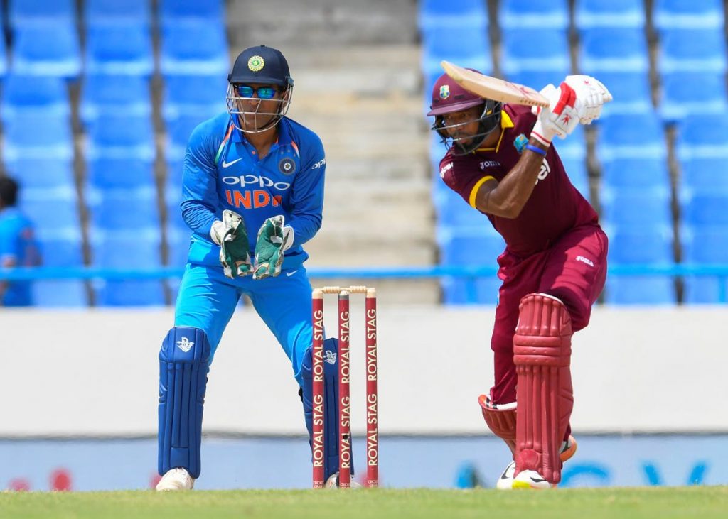 FLASHBACK: Kyle Hope in Windies colours batting against India in 2017. PHOTO BY CWI MEDIA
