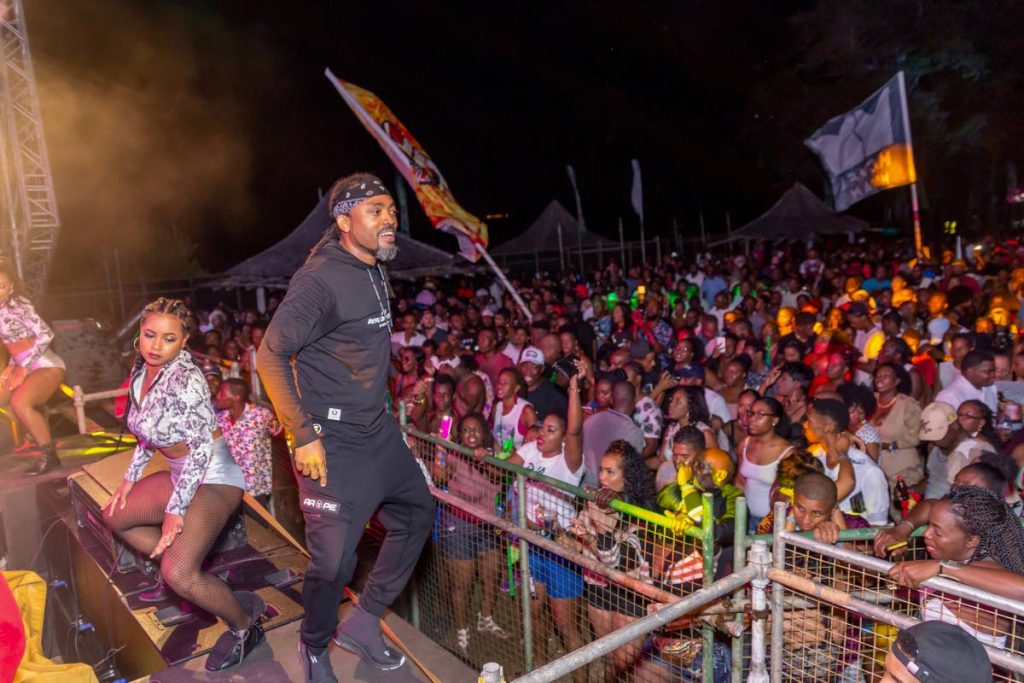 Machel Montano performs at Tobago Love Soca (TLS) weekend  at the Canoe Bay Bay Resort.