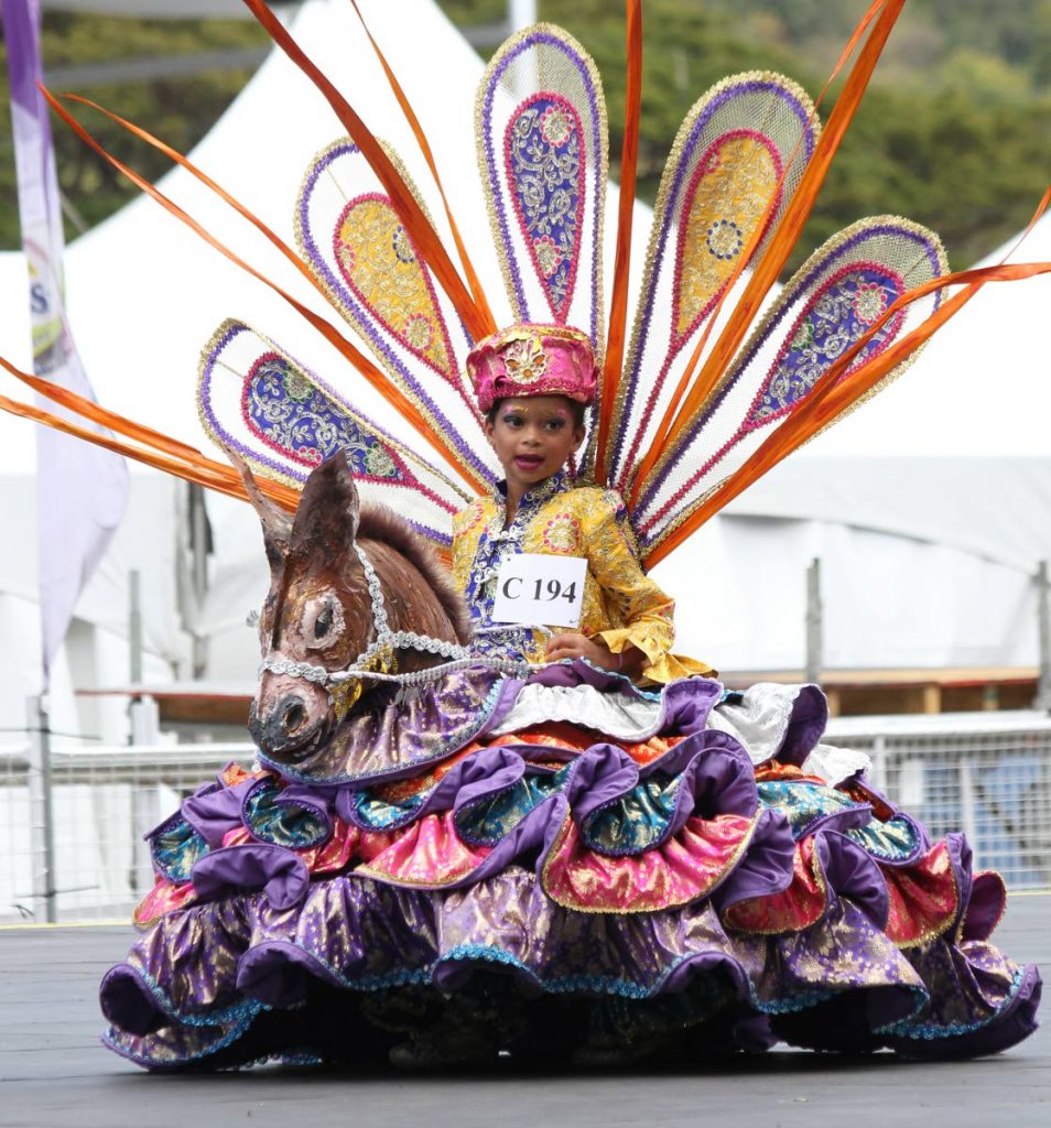 Julia Weekes portrays Dance Burrokeet Dance at the TT Red Cross Children’s Carnival, Queen’s Park Savannah, Port of Spain. PHOTOS BY AYANNA KINSALE