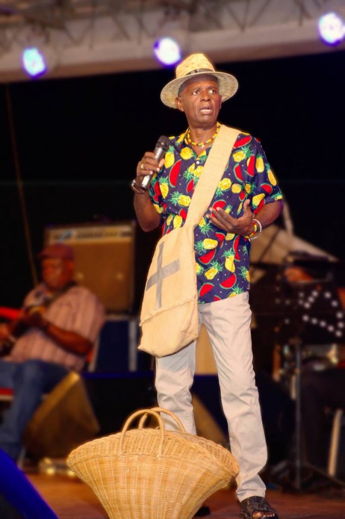 Gilbert O’Connor (Happy) performs his composition, Murder in the Market, which won him the 2018 Tobago Heritage Calypso competition.