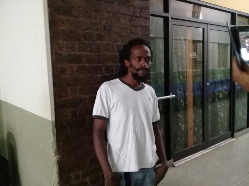 Jelani Uri Samuel is one of the people credited with luring down a patient from the roof of the Port of Spain General Hospital where he threatened to jump from this afternoon.