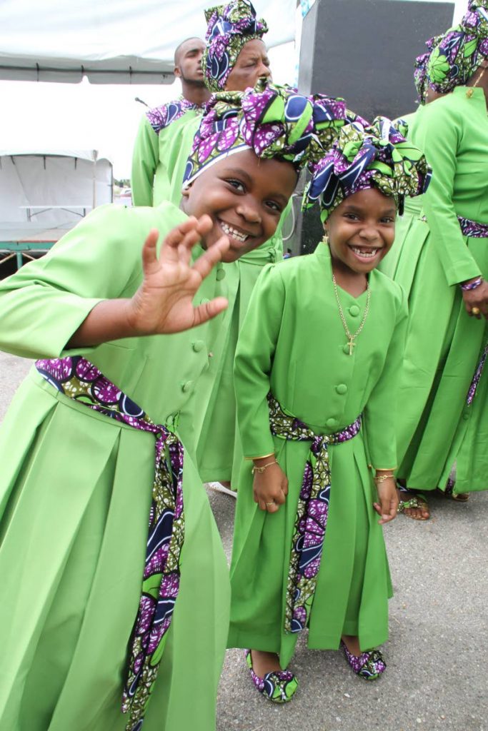 Young Spiritual Baptists at Liberation Day celebrations in Tacarigua in 2018. The Council of Elders is calling for more support for the education of the faith. FILE PHOTO