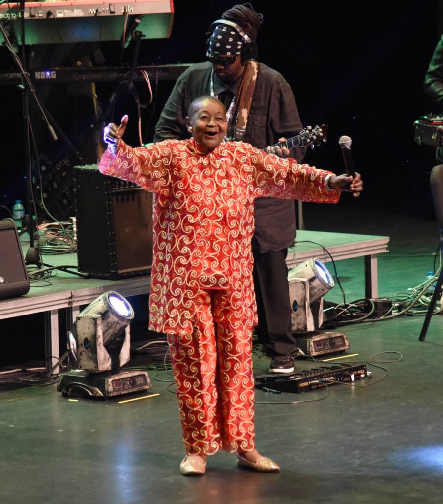 Calypso Queen Rose in full flight during her concert Forever Young.