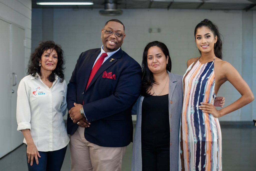 TEAM OF HOPE: (From left) Project R.A.R.E. founder Caron Asgarali, clinical traumatologist and Children's Authority chairman Haniff Benjamin, #NotOkay founder Candice Alaska and Miss World TT 2018 Ysabel Bisnath. 