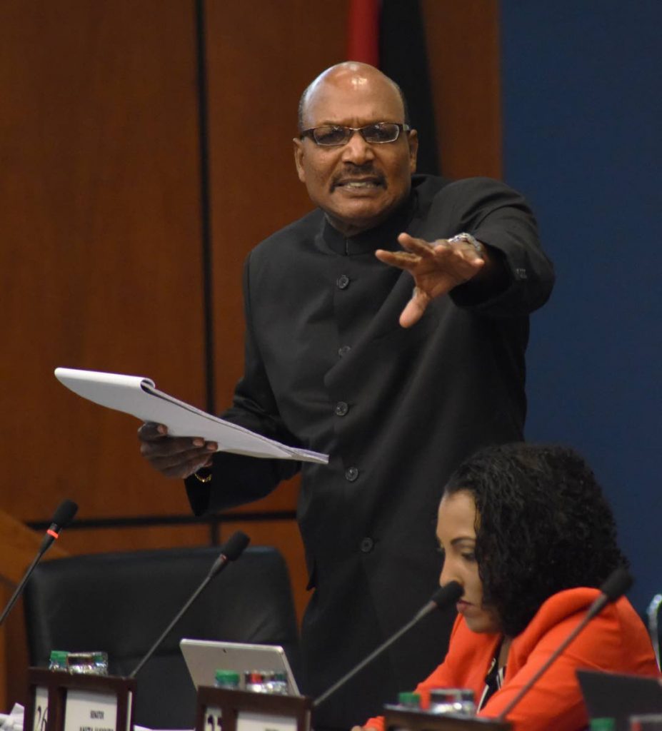 WE NEED A POLICY: Opposition Senator Wade Mark who yesterday said Government must implement a solid immigration policy. PHOTO BY KERWIN PIERRE