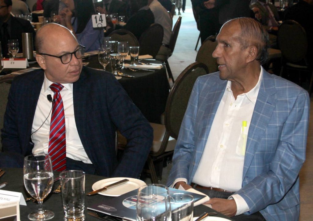 Jeffery Hall, CEO of Jamacia Producers Group and Arthur Lok Jack, Businessman

 The annual business meeting hosted by T&T Chamber of Industry and Commerce, with panel discussion 