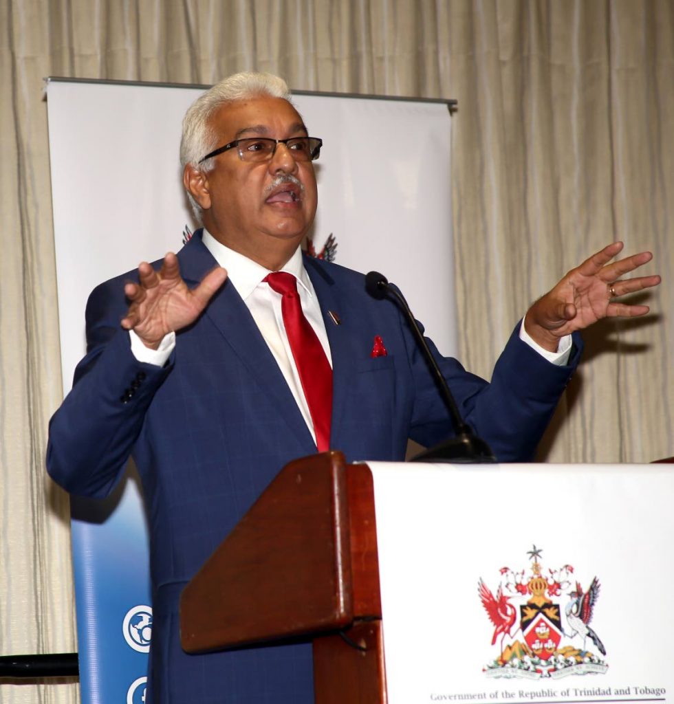Health Minister Terence Deyalsingh speaks  at a consultation meeting on national mental health policy at Hilton Trinidad in Port of Spain, yesterday. PHOTO SUREASH CHOLAI