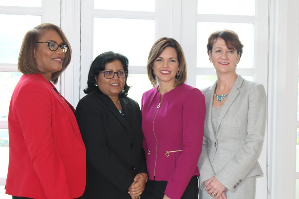 From left, BPTT's managing counsel Wendy Fae Thompson, regional director for procurement and supply chain management Camille Boodhai-Kangal, vice president for corporate operations Giselle Thompson, and regional president Claire Fitzpatrick, 
